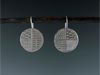 Etched Petroglyph Sterling Silver Earrings 